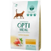 Сухой корм Optimeal для взрослых кошек, с курицей, 10 кг