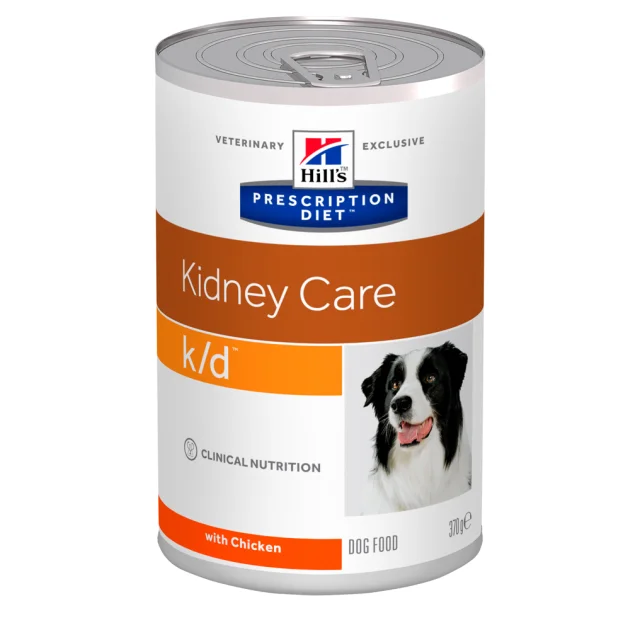 Консерва Hill's Prescription Diet k/d для собак с почечной недостаточностью, с курицей, 370 г