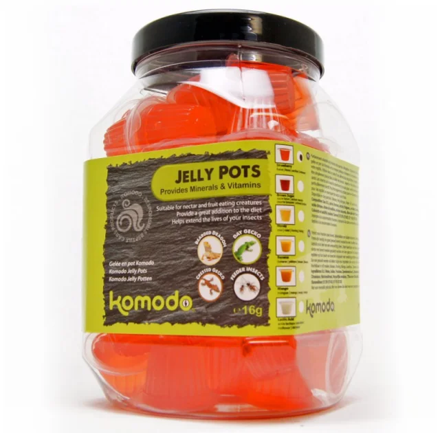 Корм клубничный в геле, для рептилий Komodo Jelly Pot Strawberry Jar (60 шт)