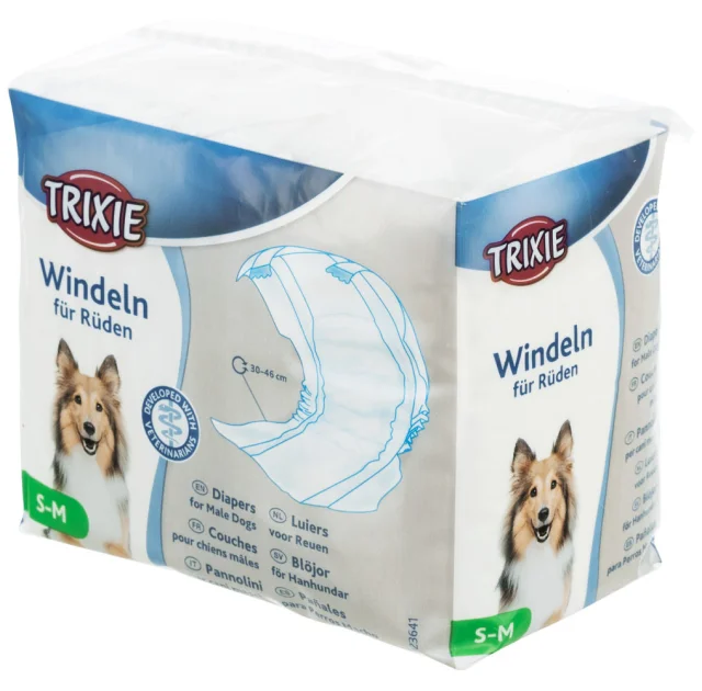 Гигиеническая повязка Trixie для собак, размер S-M, белая, 30-46 см, упаковка 12 шт