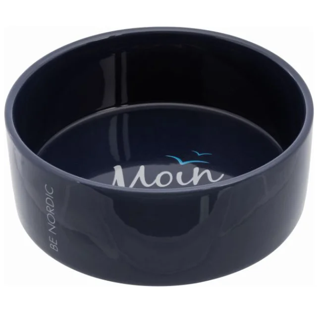Миска Trixie Be Nordic для собак і кішок, кераміка, темно-синя, 0,8 л / 16 см