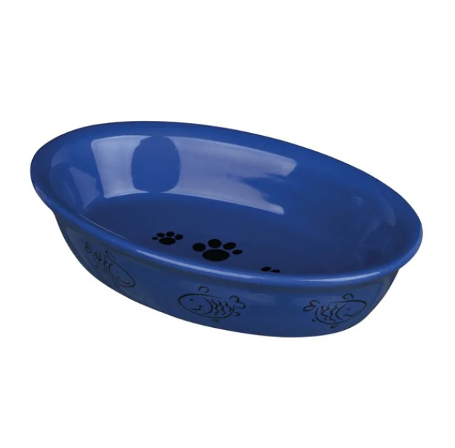 Миска Trixie овальная для кошек, керамика, 0,2 л/15 х 10 см
