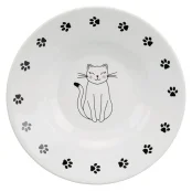 Миска Trixie для коротконосі порід кішок, кераміка, біла, 0,2 л / 15 см