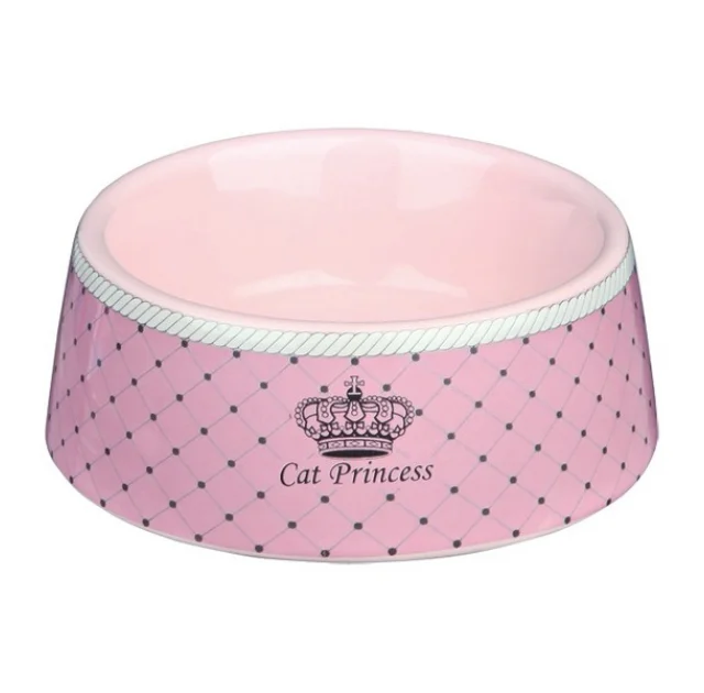 Миска Trixie Cat Princess для кошек, керамика, розовая, 0,18 л/12 см