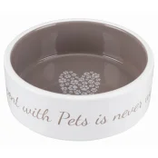 Миска Trixie Pet's Home для собак, кераміка, кремовий / сірий, 0,3 л / 12 см