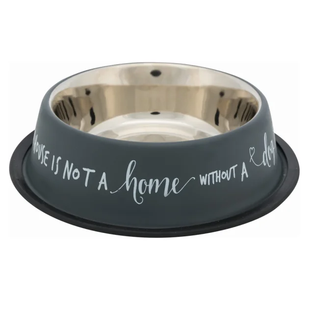 Миска Trixie для кошек, нержавеющая сталь, серый, 0.2 л/15 см