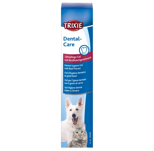 Гигиенический гель Trixie для плости рта для котов и собак, говядина, 100 г