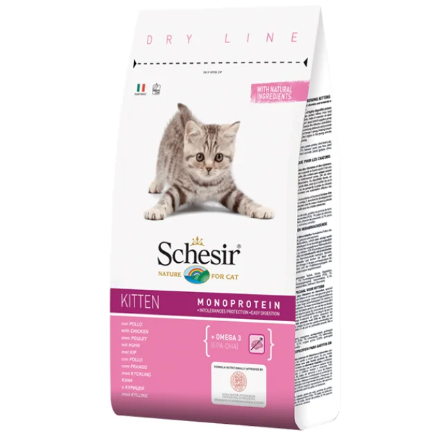 Сухий корм Schesir Cat Kitten з куркою, монопротеїновий, для кошенят, 10 кг