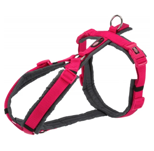 Шлея Trixie Premium Trekking Harness для собак, 44-53 см, 20 мм, размер S-M, фуксия-графит