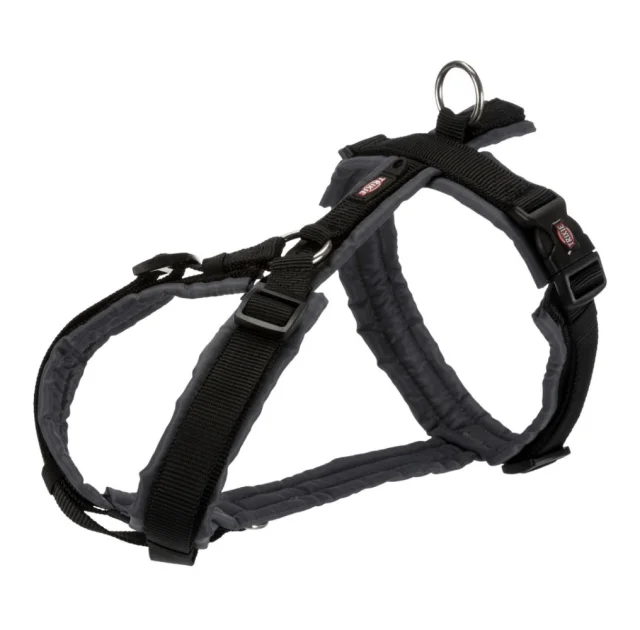 Шлея Trixie Premium Trekking Harness для собак, 53-64 см, 20 мм, размер M, черный-графит