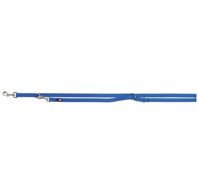 Поводок-перестёжка Trixie Premium Adjustable Lead двухслойный для собак, размер M-L, 2 м/20 мм, синий