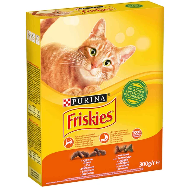 Сухой корм Purina Friskies для кошек, с курицей и овощами, 300 г