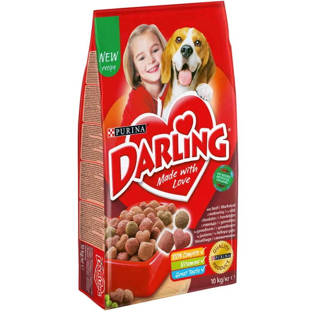 Сухий корм Purina Darling Dog Meat & Vegetable для дорослих собак з м'ясом і овочами, 10 кг