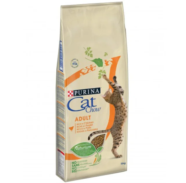 Сухий корм Purina Cat Chow Adult для котів, з куркою, 15 кг