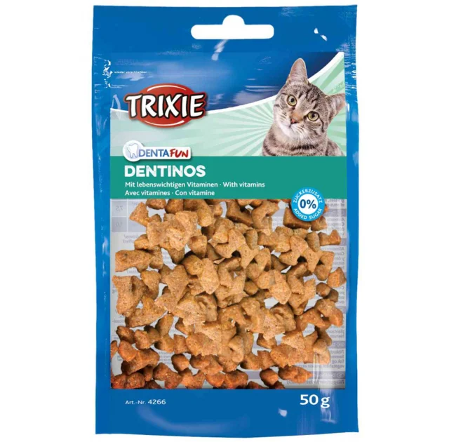 Дропсы Trixie Dentinos для ротовой полости кошек, 50 г