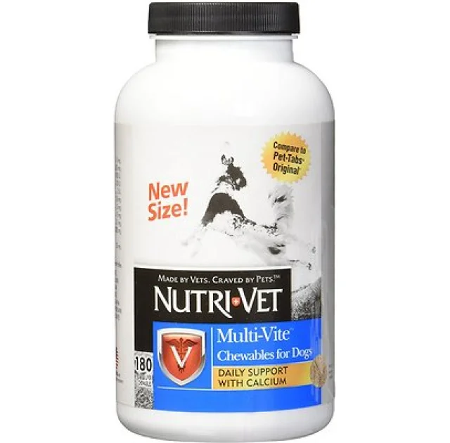 Жевательные таблетки мультивитамины Nutri-Vet Multi-Vite для собак, 180 табл
