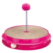Игрушка Trixie Scratch & Catch с драпаком, для кошек, 35х7 см, розовый