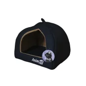 Будиночок AnimAll Piter M для собак, темно-синій, 41×41×32 см