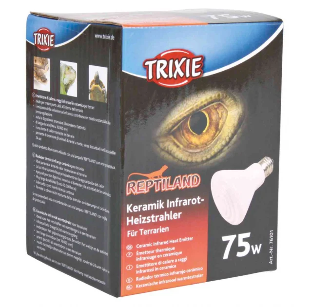 Инфракрасная лампа Trixie для террариума, керамическая, 75 Вт