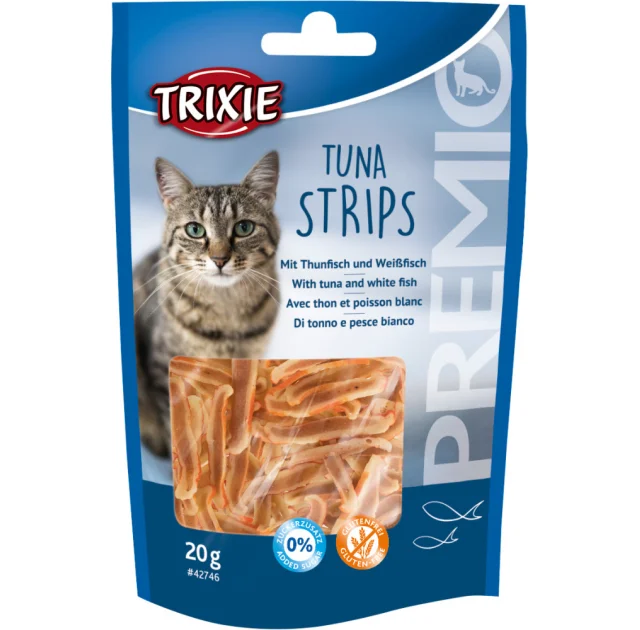 Лакомство Trixie Tuna Strips для кошек, белая рыба и тунец, 20 г