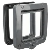 Дверцята Trixie 4-Way Flap Door для котів, пластик, безшумні, сірий, 20×22 см