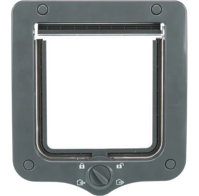 Дверца Trixie 4-Way Flap Door для кошек, пластик, бесшумные, серый, 20×22 см