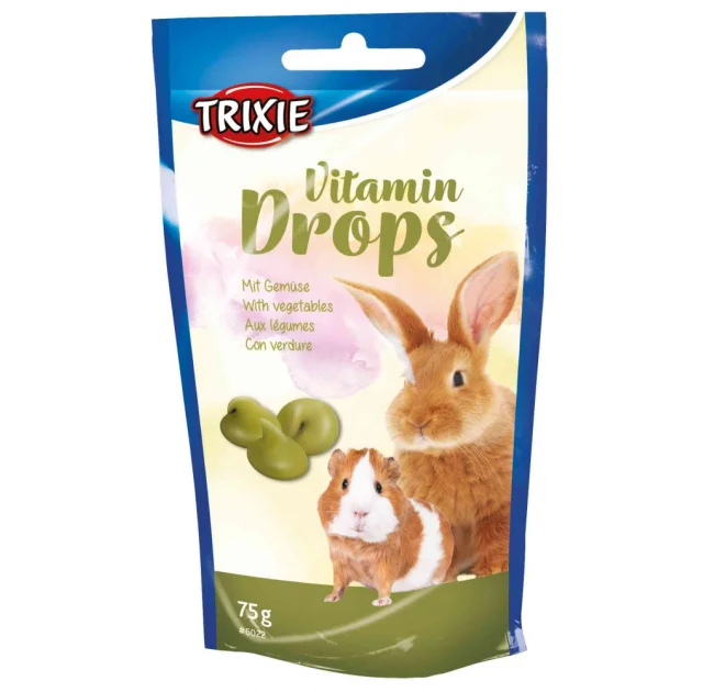 Вітамінні дропси Trixie з овочами, для гризунів, 75 г
