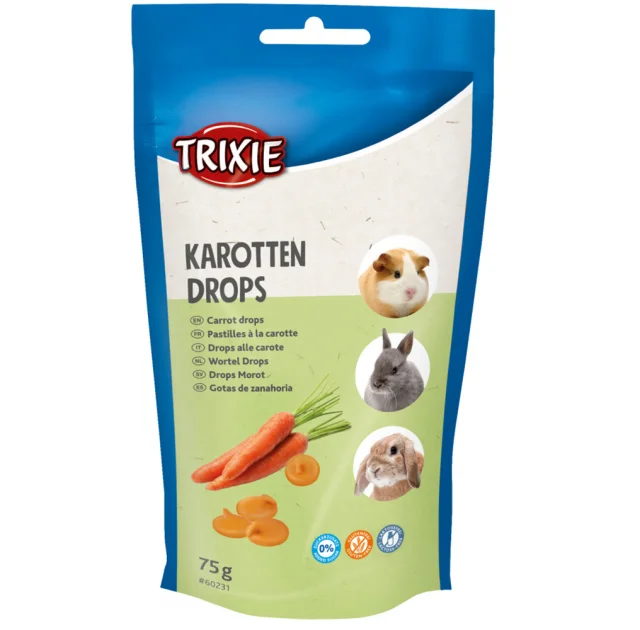 Витаминные дропсы Trixie с морковью, для грызунов, 75 г
