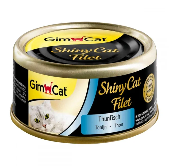 Влажный корм GimCat Shiny Cat Filet для кошек, с тунцом 70 г