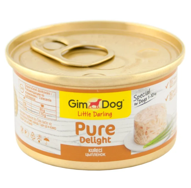Влажный корм GimDog LD Pure Delight для карликовых и малых пород собак, с курицей, 85 г