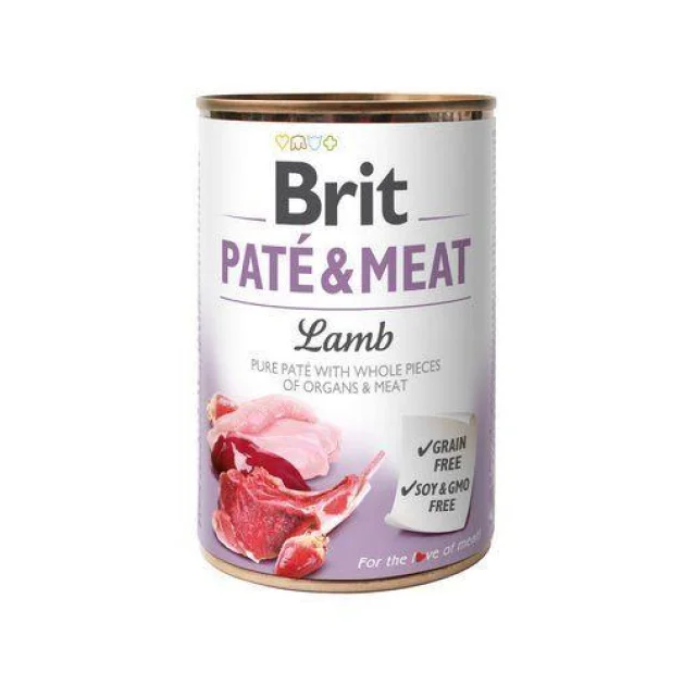 Консервы Brit Paté & Meat Dog, для собак, с ягненком, 400 г