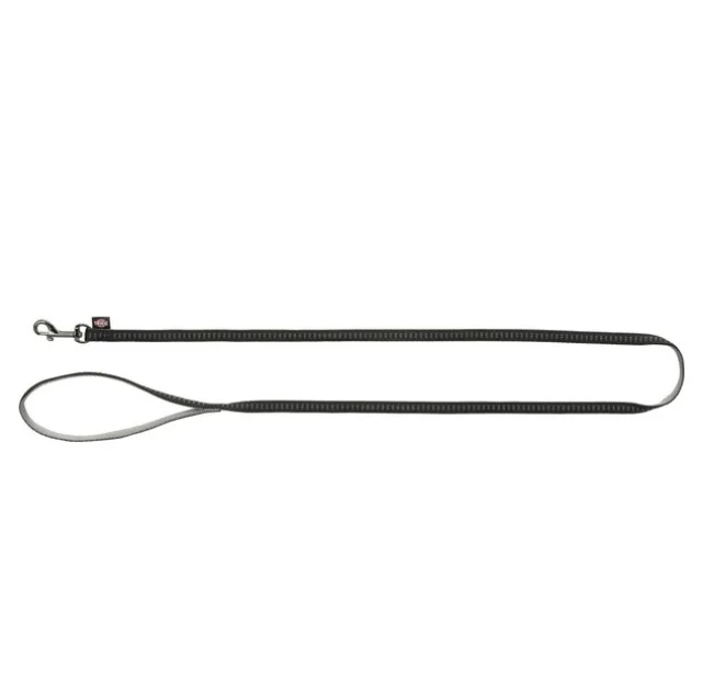 Поводок Trixie Softline Elegance Lead для собак, размер M-L, 1 м/20 мм, черный/графит