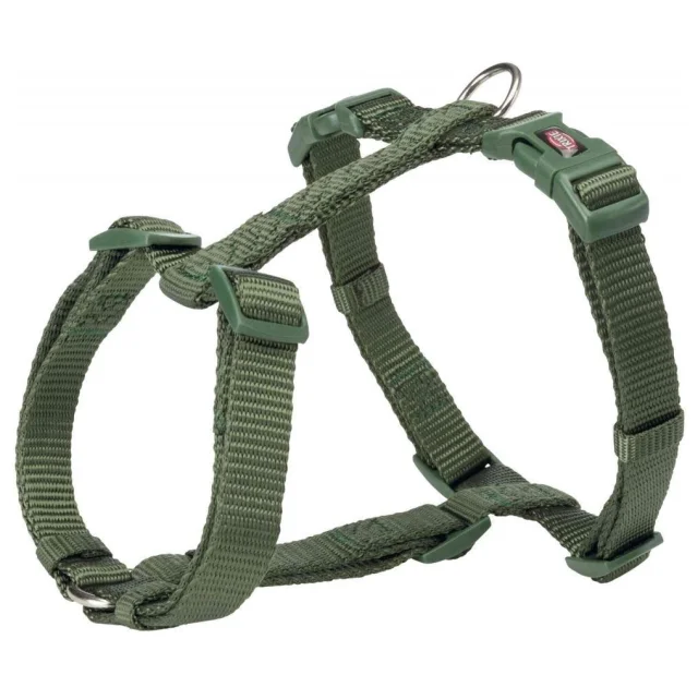 Шлея Trixie Premium H-Harness для собак, 42-60 см, 15 мм, размер S-M, тёмно-зелёный