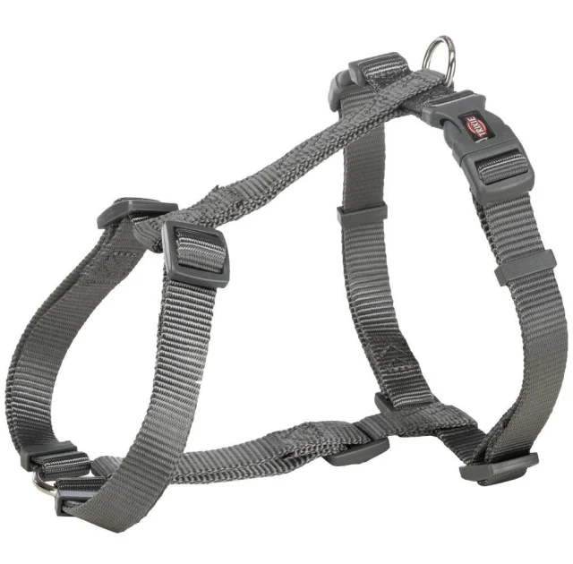 Шлея Trixie Premium H-Harness для собак, 52-75 см, 20 мм, размер M-L, графит