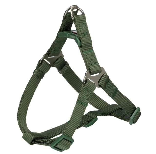 Шлея Trixie Premium One Touch Harness, для собак, 40-50 см, 15 мм, размер S, темно-зеленый