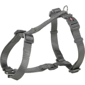 Шлея Trixie Premium H-Harness для собак, 20-32 см, 10 мм, размер XXS-XS, графит