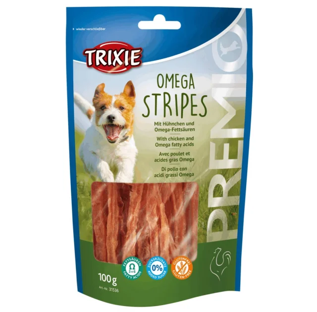 Лакомство Trixie Omega Stripes для собак, курица, 100 г