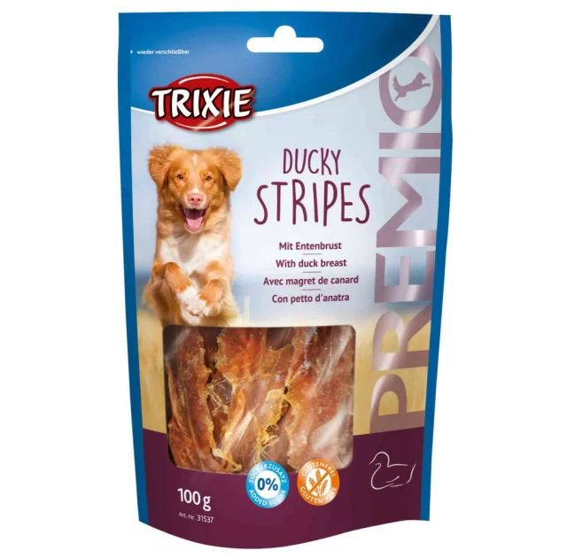 Лакомство Trixie Ducky Stripes для собак, утка, 100 г