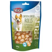 Лакомство Trixie Chicken Cheese Rolls для собак, курица с сыром, 100 г
