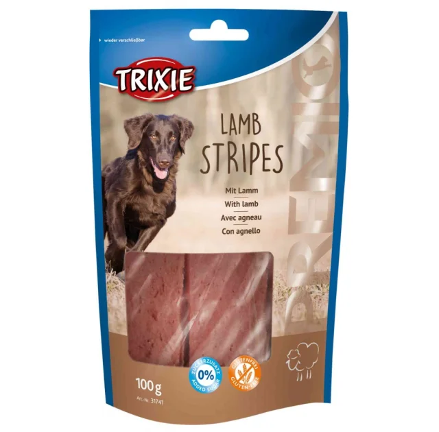 Лакомство Trixie Lamb Stripes для собак, ягнёнок, 100 г