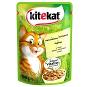 Влажный корм Kitekat для кошек, с курицей в соусе, 100 г