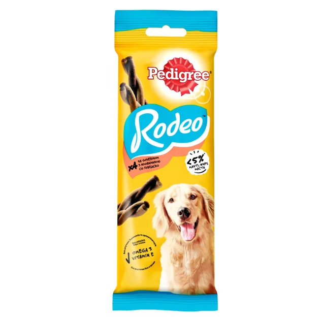 Лакомство Pedigree Rodeo для собак, с говядиной, 70 г