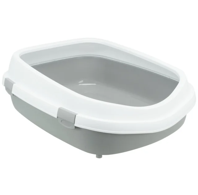 Туалет з рамкою Trixie Primo XXL, для кішок, 56 × 25 × 71 см, сірий / білий