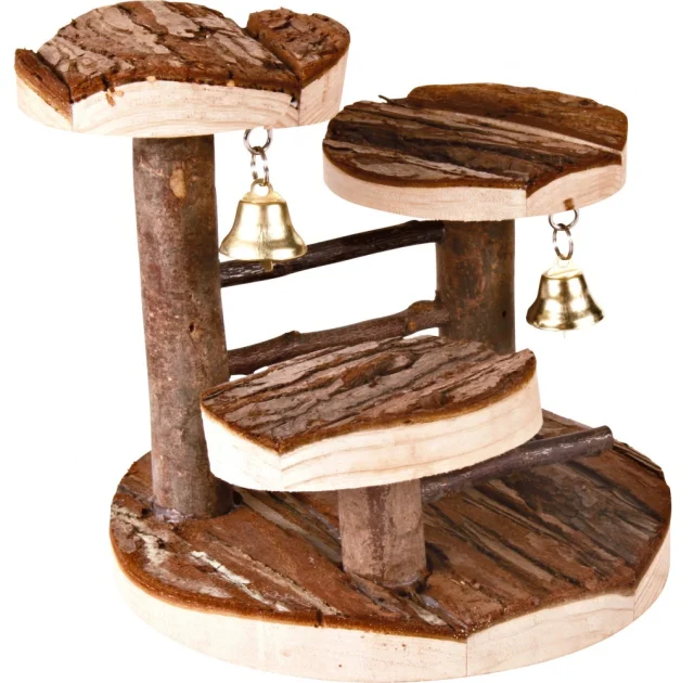 Подставка с колокольчиком Trixie Natural Living, для грызунов, 14×14 см