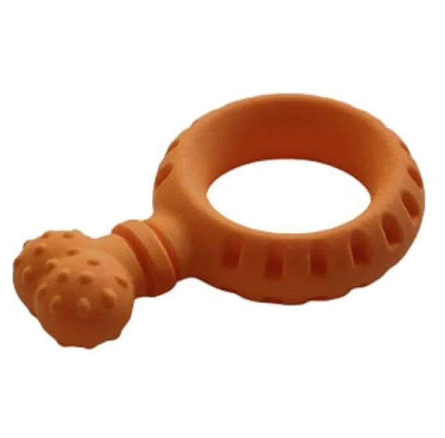 Игрушка AnimAll GrizZzly для собак, сережка, оранжевая, 17.4×6.5 см
