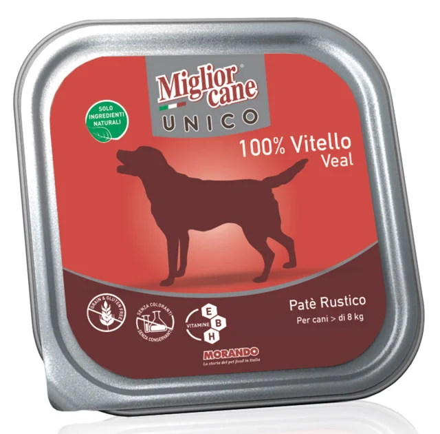 Влажный беззерновой корм Morando MigliorCane Unico Only Veal для собак, с телятиной 150 г