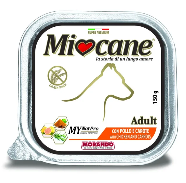 Влажный корм Morando MioCane Adult Chicken & Carrots для собак, с курицей и морковью, 150 г