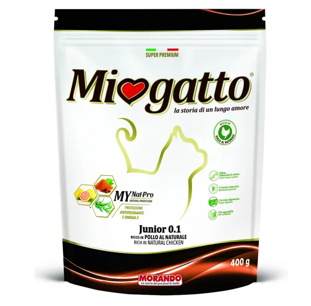 Сухий корм Morando MioGatto Junior Chicken для кошенят, з куркою, 400 г