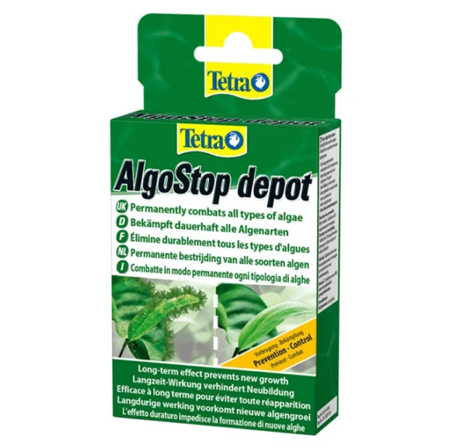 Препарат Tetra Aqua Algostop Depot проти водоростей тривалої дії, 12 таб. на 480 л