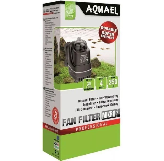 Внутренний фильтр Aquael Fan Micro для аквариумов от 100 до 150 л, 2.2 Вт, 250 л/ч